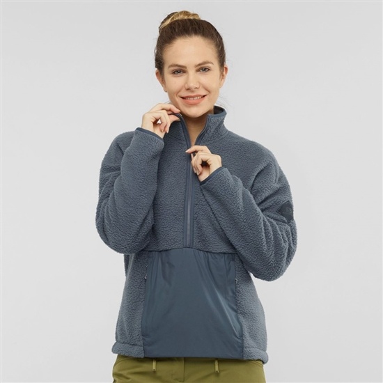 Dámské Mezivrstvy Salomon SNOWSHELTER TEDDY Full Zip Jacket Tmavě | XFW-310497