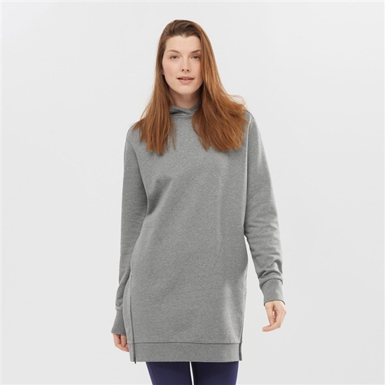 Dámské Mikiny S Kapucí Salomon OUTLIFE DRESS W Šaty Šedé | QRV-546910