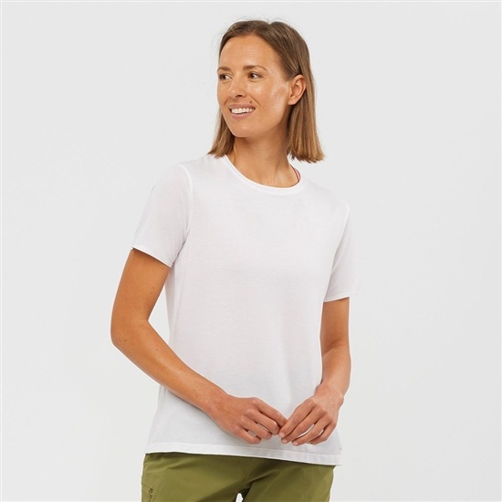 Dámské Tričko Salomon ESSENTIAL TENCEL Bílé | RKV-120439