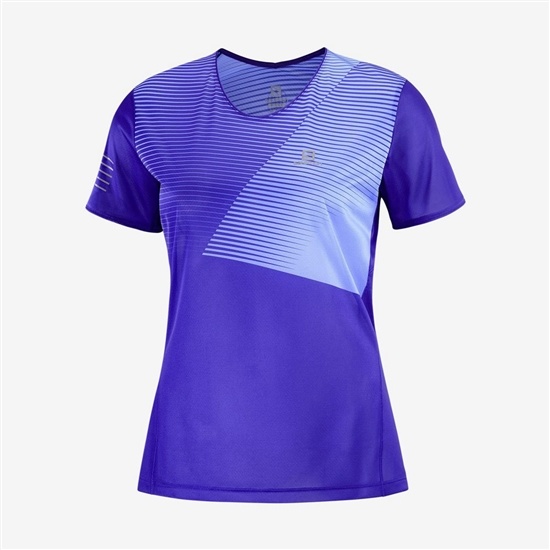 Dámské Tričko Salomon SENSE Krátké Sleeve Blankyt | NKE-798261