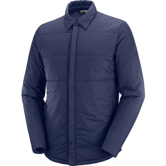 Pánské Mezivrstvy Salomon SNOWSHELTER INSULATED SHIRT M Tmavě Blankyt | PHK-456219